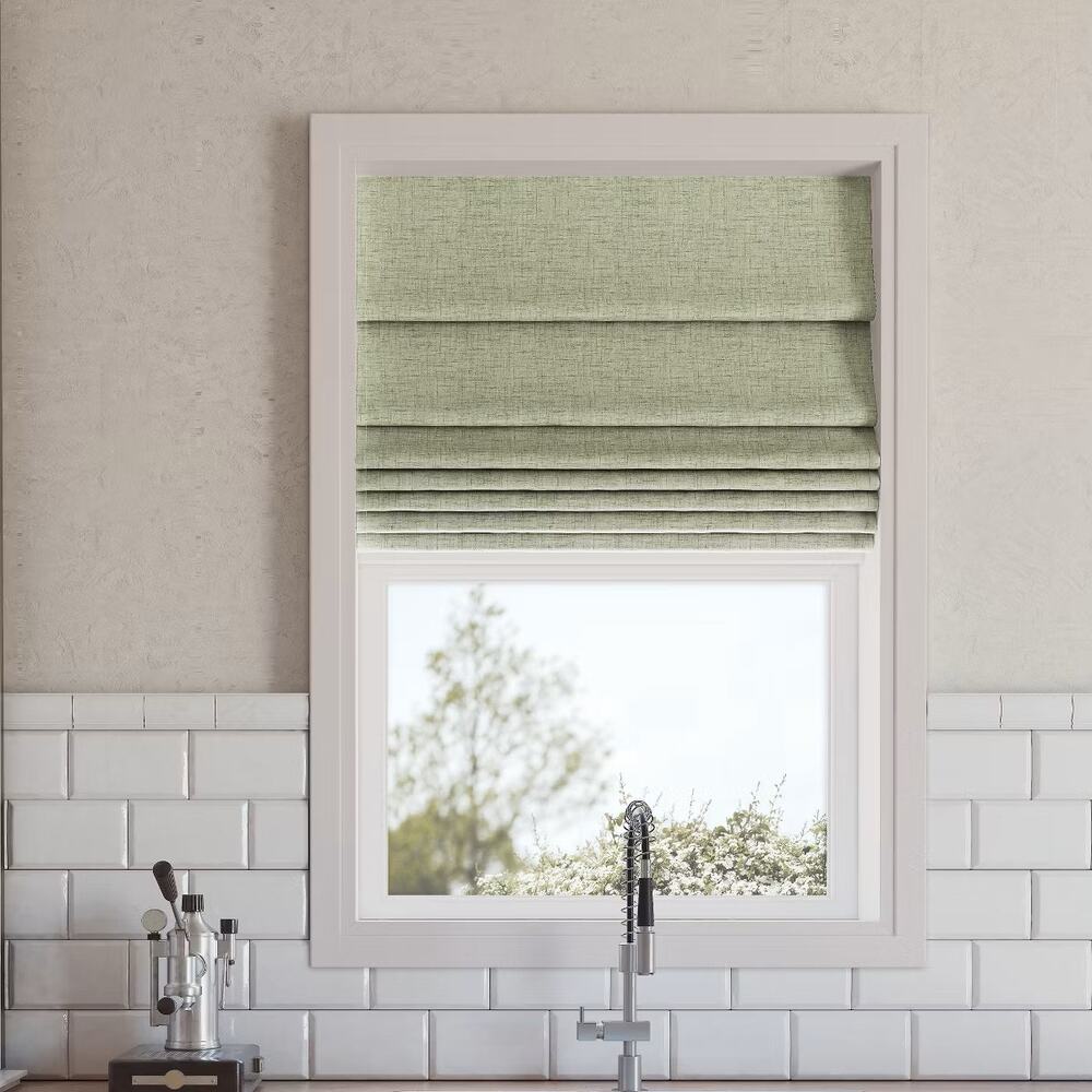 27x64 Sun Zero 100% Blackout Somerton Textured Cordless Roman Window Shade